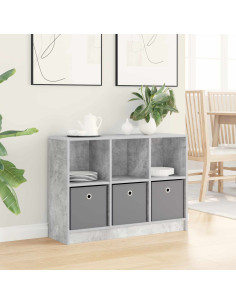 Credenza con cassetto Grigio cemento 88,5 x 27,5 x 63,5 cm