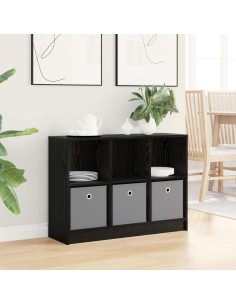 Credenza con cassetto Rovere Nero 88,5 x 27,5 x 63,5 cm