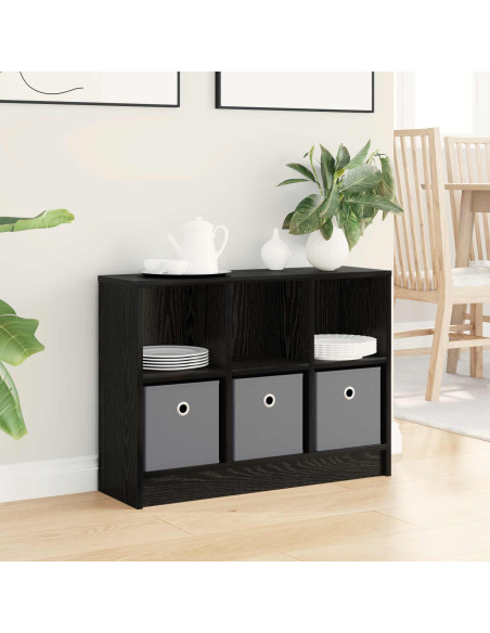 Credenza con cassetto Rovere Nero 73,5 x 22,5 x 53,5 cm