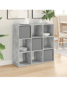 Credenza con cassetto Grigio cemento 88,5 x 29 x 84,5 cm