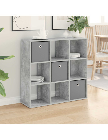 Credenza con cassetto Grigio cemento 88,5 x 29 x 84,5 cm