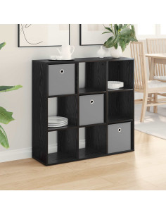 Credenza con cassetto Rovere Nero 88,5 x 29 x 84,5 cm