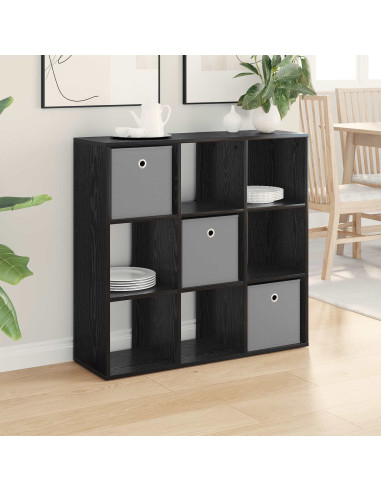 Credenza con cassetto Rovere Nero 88,5 x 29 x 84,5 cm