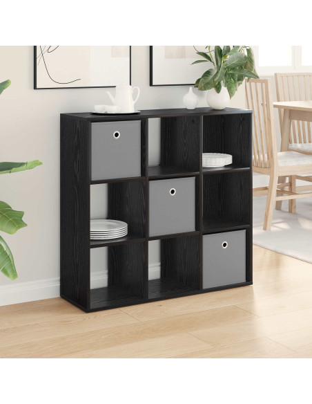 Credenza con cassetto Rovere Nero 88,5 x 29 x 84,5 cm