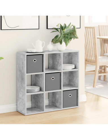 Credenza con cassetto Grigio cemento 73,5 x 24 x 69,5 cm