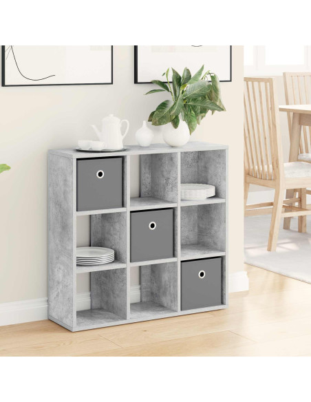 Credenza con cassetto Grigio cemento 73,5 x 24 x 69,5 cm