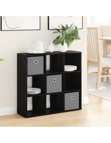 Credenza con cassetto Rovere Nero 73,5 x 24 x 69,5 cm