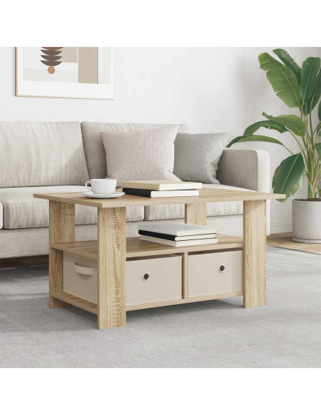 Tavolino da salotto con cassetto Rovere Sonoma 77 x 55 x 42 cm