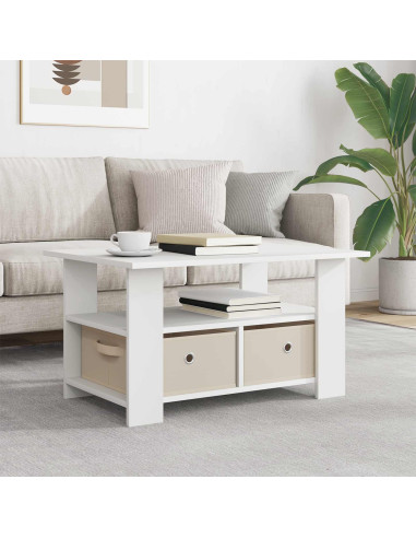 Tavolino da salotto Bianco 77 x 55 x 42 cm Legno multistrato