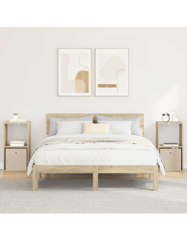 Comodino con cassetto 2 pcs Rovere Sonoma 35 x 32 x 68,5 cm