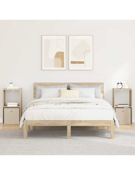 Comodino con cassetto 2 pcs Rovere Sonoma 35 x 32 x 68,5 cm