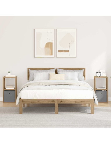 Comodino 2 pcs Rovere artigianale 30,5 x 27 x 59,5 cm