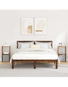 Comodino con cassetto 2 pcs Legno vecchio 30,5 x 27 x 59,5 cm