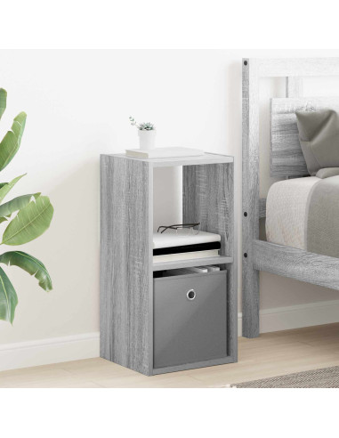 Comodino Grigio Sonoma 30,5 x 27 x 59,5 cm Legno multistrato