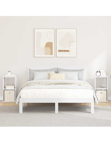 Comodino 2 pcs Bianco 30,5 x 27 x 59,5 cm Legno multistrato