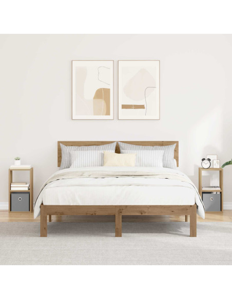 Comodino 2 pcs Rovere artigianale 25,5 x 22 x 49,5 cm