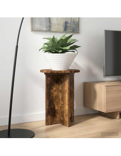 Supporto per piante 2 pcs Rovere Fumo Ø29,5 x 40 cm