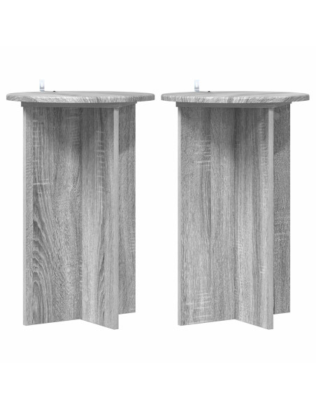 Supporto per piante 2 pcs Grigio Sonoma Ø40 x 60 cm