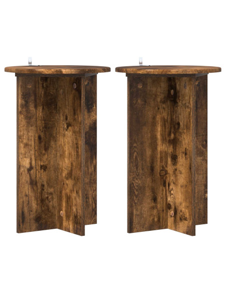 Supporto per piante 2 pcs Rovere Fumo Ø40 x 60 cm