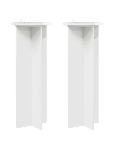 Supporto per piante 2 pcs Bianco Lucido Ø40 x 100 cm