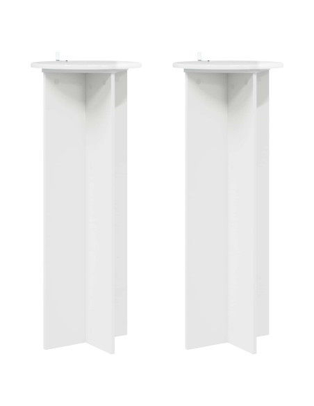 Supporto per piante 2 pcs Bianco Lucido Ø40 x 100 cm