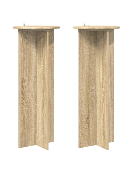 Supporto per piante 2 pcs Rovere Sonoma Ø40 x 100 cm