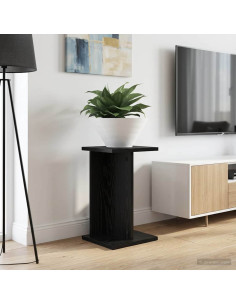 Supporto per piante 2 pcs Rovere Nero 25 x 25,5 x 40,5 cm