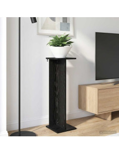 Supporto per piante 2 pcs Rovere Nero 25 x 25,5 x 80,5 cm