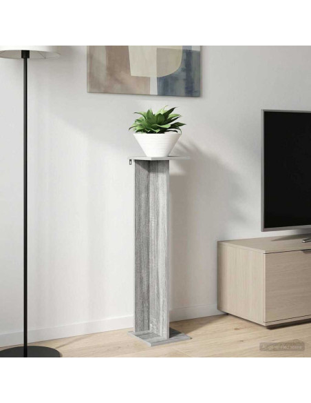 Supporto per piante Sonoma grigia 25 x 25,5 x 100,5 cm