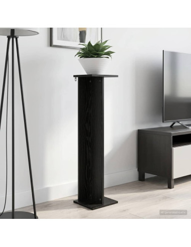 Supporto per piante Rovere Nero 25 x 25,5 x 100,5 cm