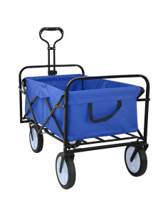 Carrello a Mano Pieghevole Blu 94 x 53 x 99 cm Tessuto Oxford