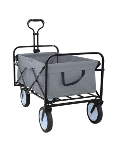Carrello a Mano Pieghevole Grigio 94 x 53 x 99 cm