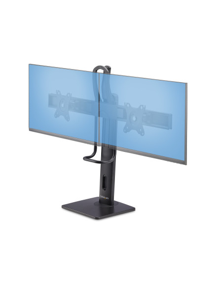 StarTech.com Supporto da Tavolo per Due Monitor- Staffa con barra trasversale per 2 Schermi da 27" VESA 75x75/100x100, altezza r