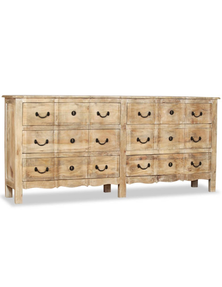 Credenza in Legno Massello di Mango 200x40x90 cm