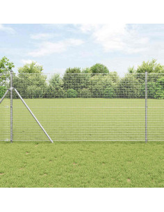 Palo della recinzione Argento 10 x 1 m (rete 16 x 16 mm)