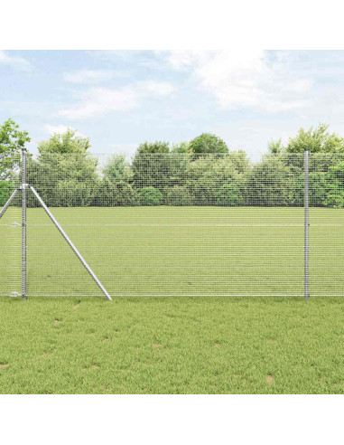 Palo della recinzione Argento 10 x 1 m (rete 16 x 16 mm)