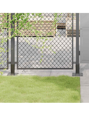 Basi per Pali Quadrati 4 pz 51x51 mm Acciaio Verniciato Polvere