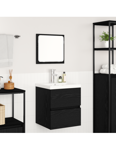 Set di mobili per il bagno 2 pcs Rovere Artigiano e Bianco