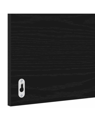 Set di mobili per il bagno 2 pcs Rovere Nero Legno multistrato