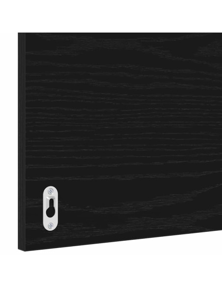 Set di mobili per il bagno 2 pcs Rovere Nero Legno multistrato