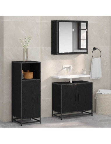 Set di mobili per il bagno Rovere Nero 35 x 37,5 x 100 cm