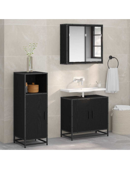 Set di mobili per il bagno Rovere Nero 35 x 37,5 x 100 cm