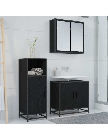 Set di mobili per il bagno Rovere Nero 35 x 37,5 x 100 cm