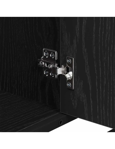 Mobile da Bagno Rovere Nero 80 x 33 x 60 cm Legno multistrato