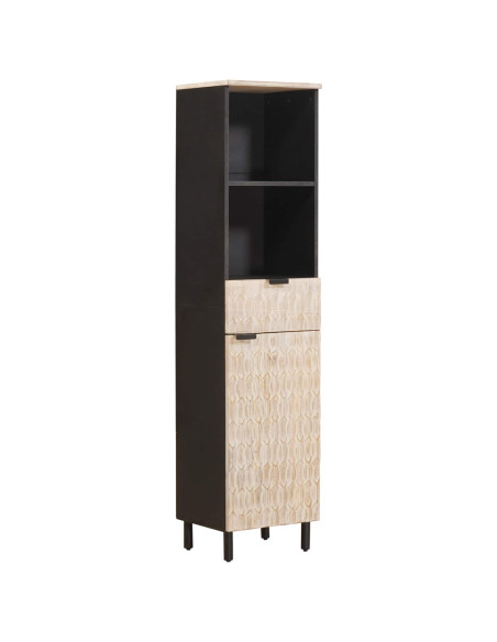 Set da Bagno con cassetto 5 pcs Finitura Bianco Lavato