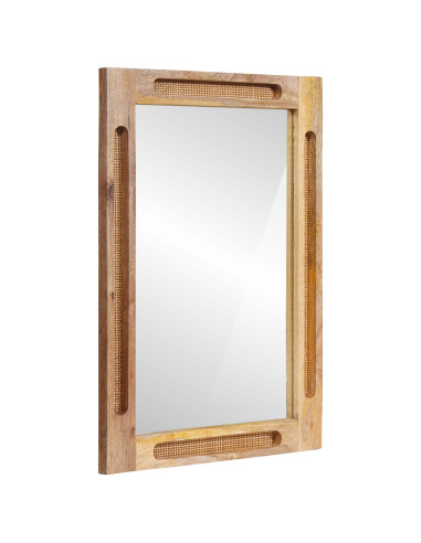 Set da Bagno con porta 2 pcs Marrone Legno di mango massello