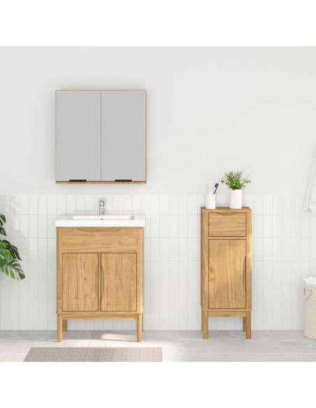 Set di mobili per il bagno con porta FLORO 2 pcs Marrone cerato