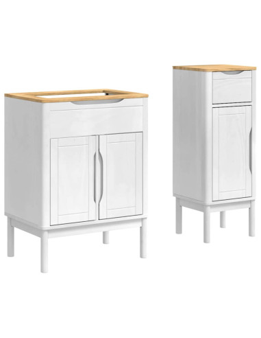 Set di mobili per il bagno con cassetto FLORO 2 pcs Bianco