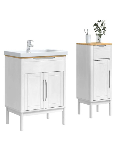 Set di mobili per il bagno con cassetto FLORO 2 pcs Bianco