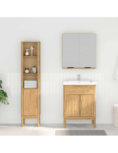 Set di mobili per il bagno con porta FLORO 2 pcs Marrone cerato